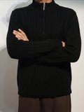 Men's Classic Cable Knit Half-Zip Sweater