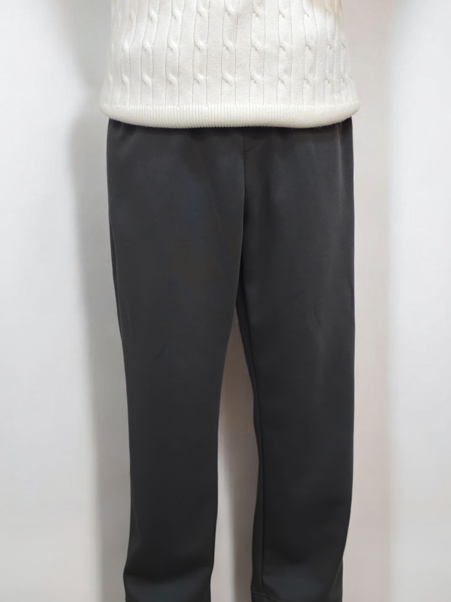 Premium Straight-Fit Soft Grey Trouser