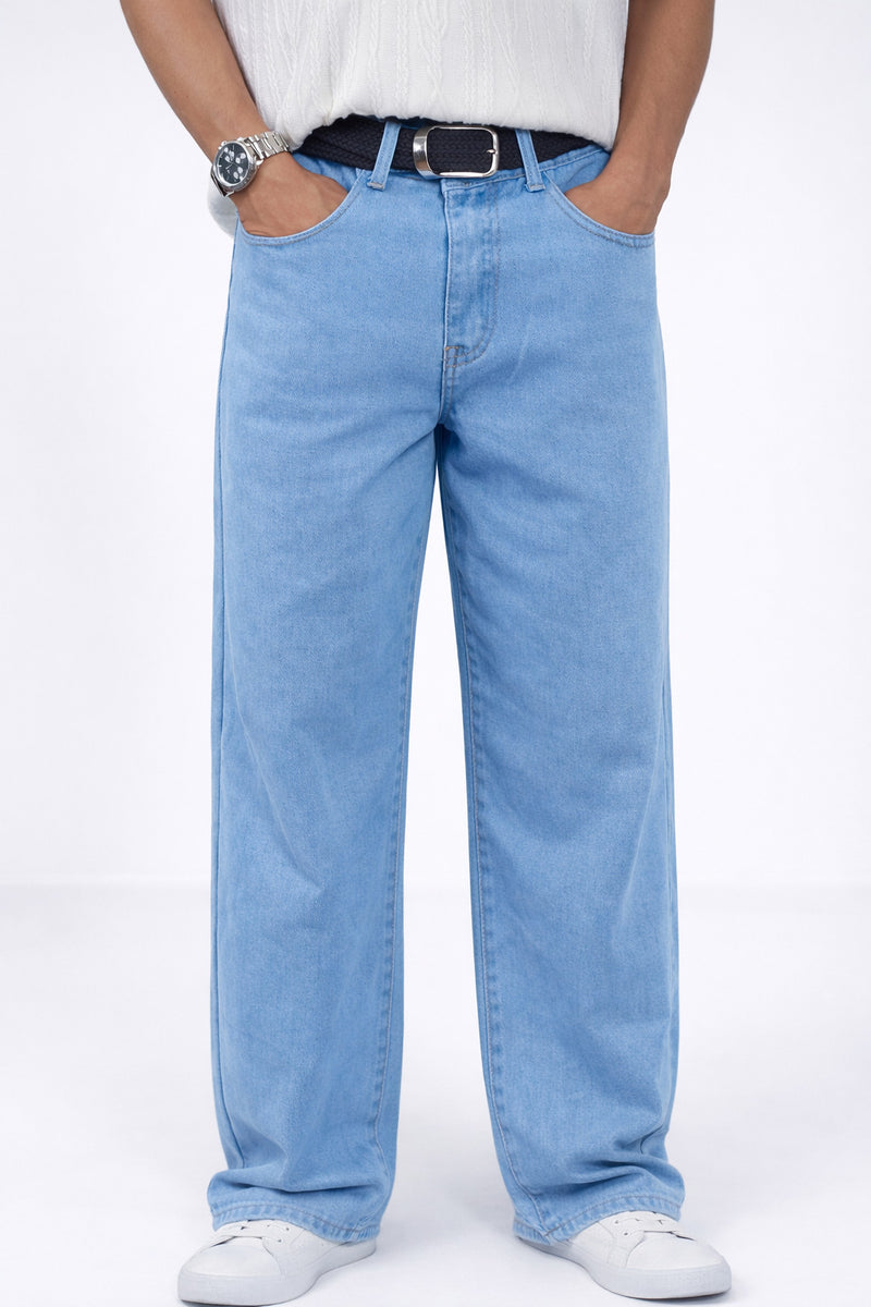Men’s Light Blue Baggy Fit Jeans