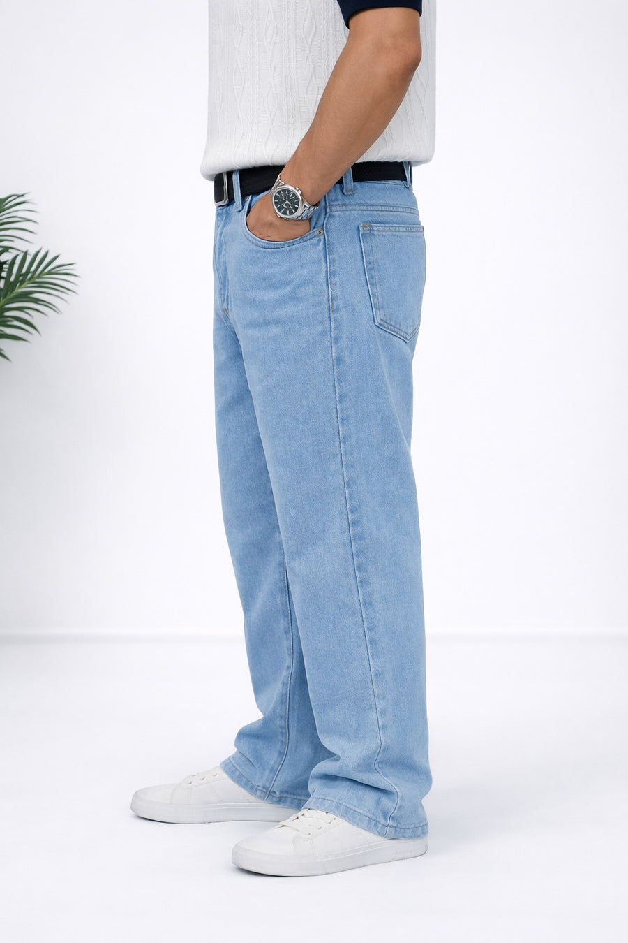 Men’s Light Blue Baggy Fit Jeans