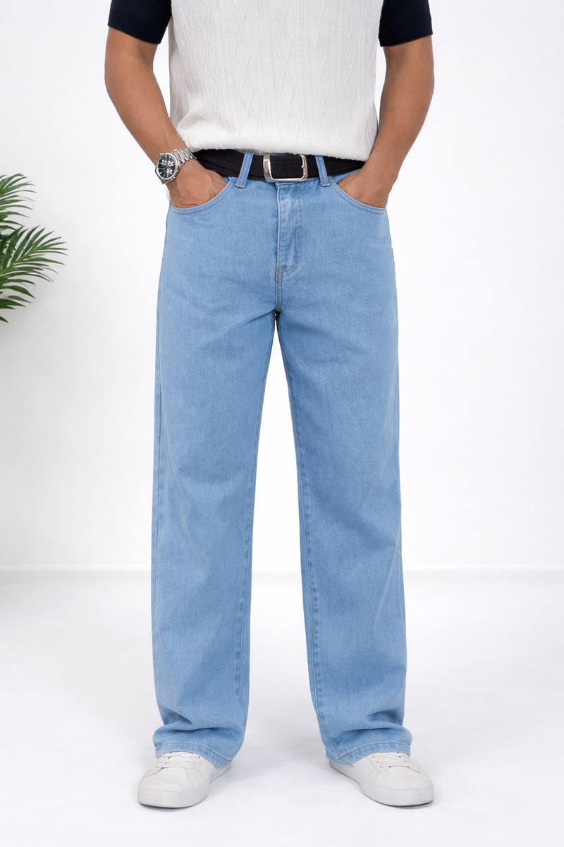 Men’s Light Blue Baggy Fit Jeans
