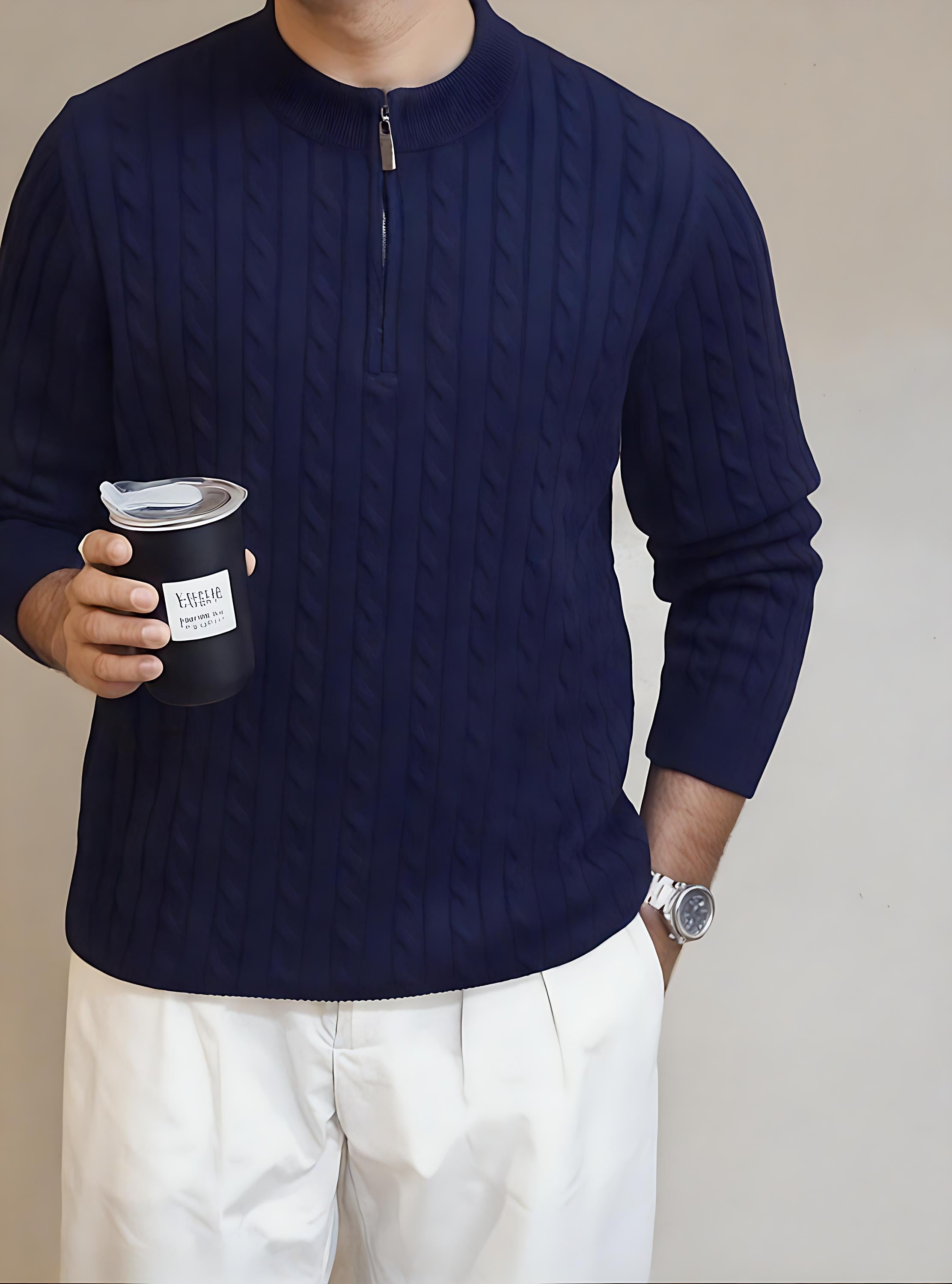 Men’s  Cable-Knit Sweater | Premium Winter Knitwear