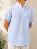 Men's Sky Blue Crinkle Stripe Shirt