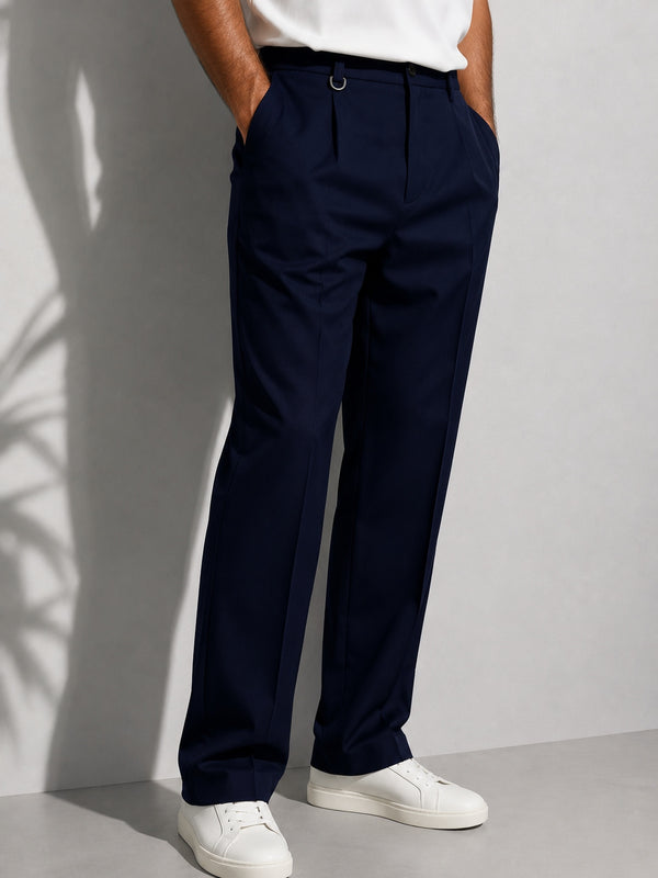 Men's Pleated Tailored Dress Trousers