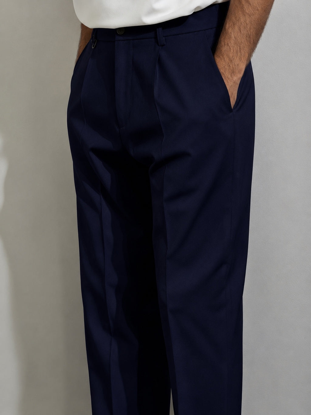 Men's Pleated Tailored Dress Trousers