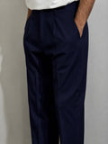 Men's Pleated Tailored Dress Trousers