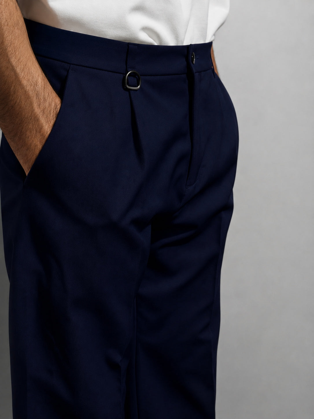 Men's Pleated Tailored Dress Trousers