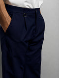 Men's Pleated Tailored Dress Trousers